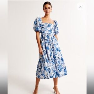 Abercrombie Emerson Puff sleeve midi dress
